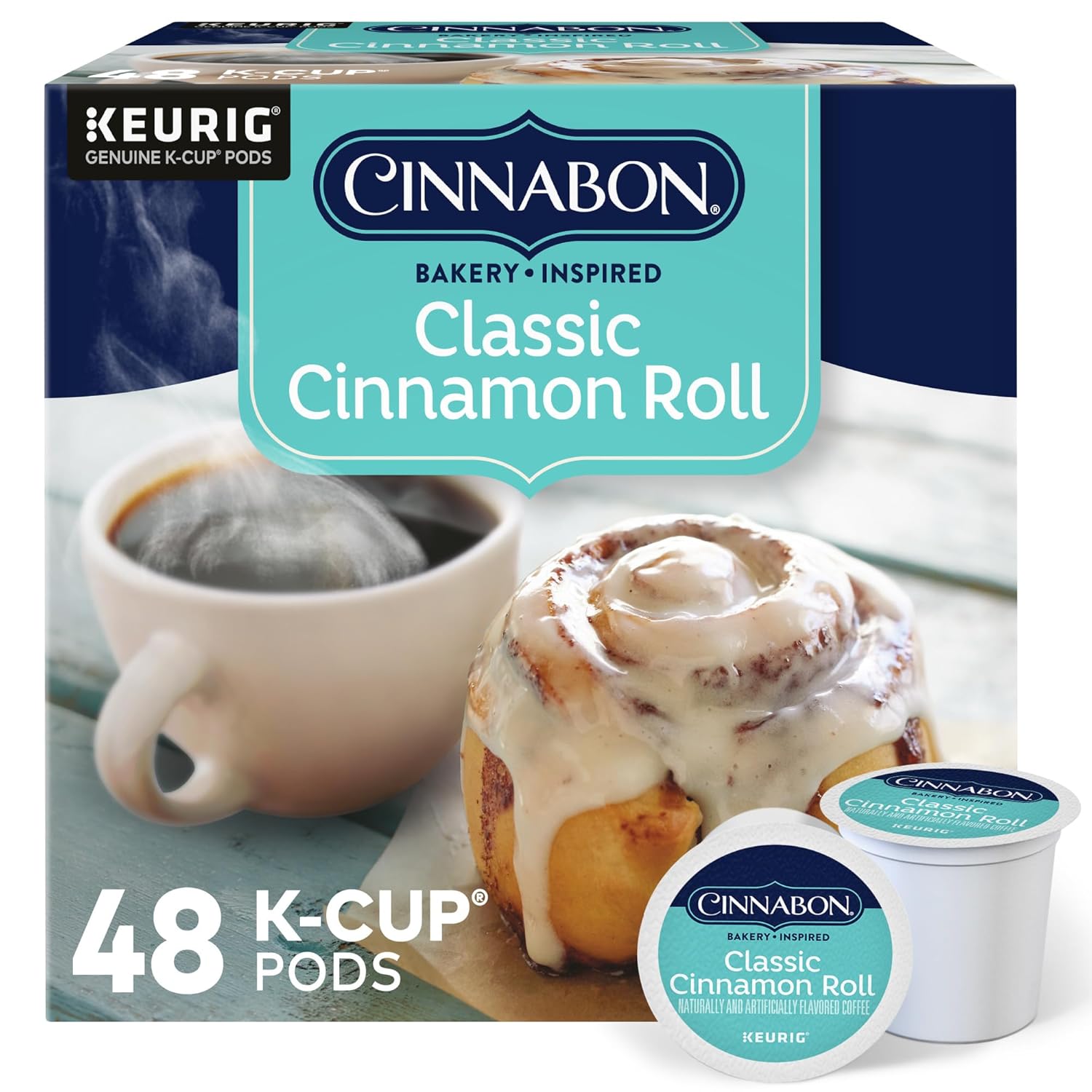 Cinnabon Cinnamon Roll K-Cup Pods - 48 Count