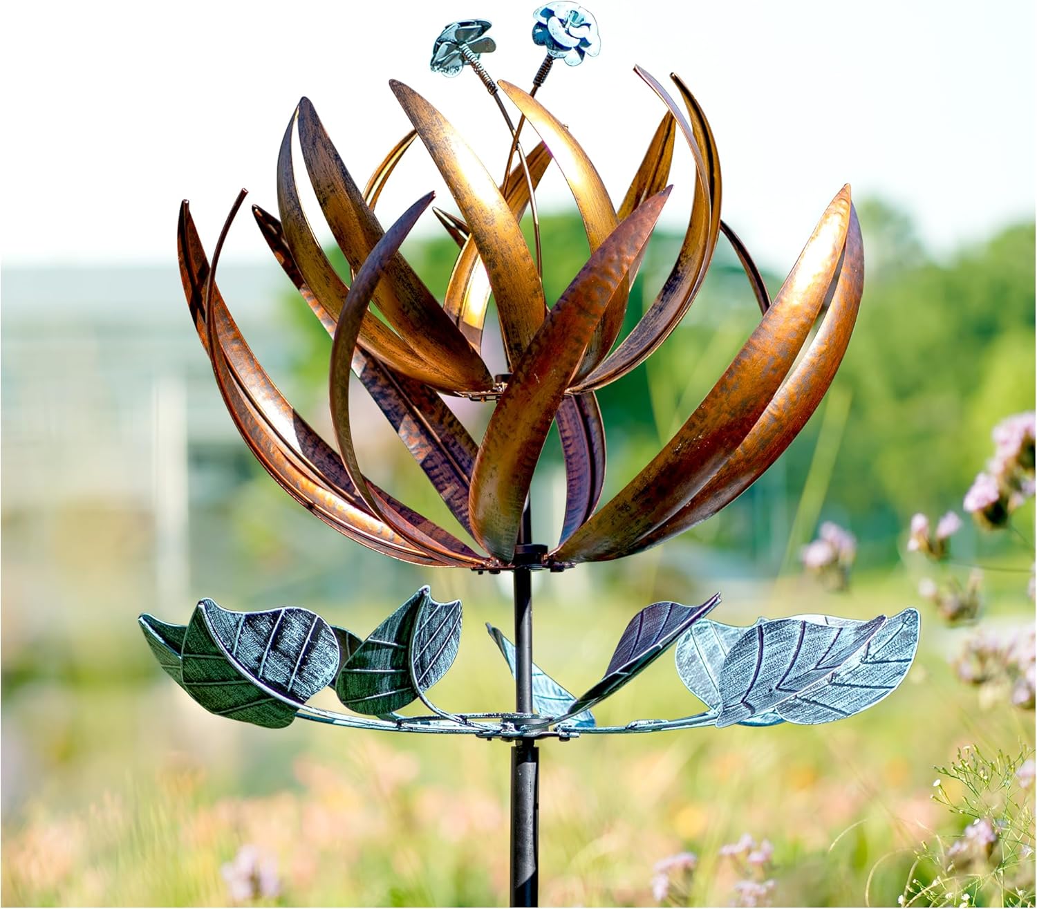 LimeHill Wind Spinner for Yard - Large Metal Kinetic Sculpture