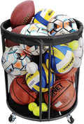 Ball Storage Bin Sports Ball Cart - Large Wheeled Ball Holder