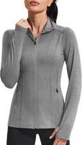 PINSPARK Women's Athletic Jackets Slim Fit Full Zip Workout Jacket you