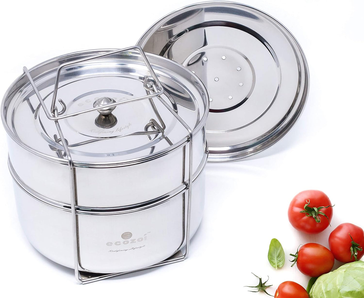 Ecozoi Premium Extra Deep Stackable Steamer Insert Pans
