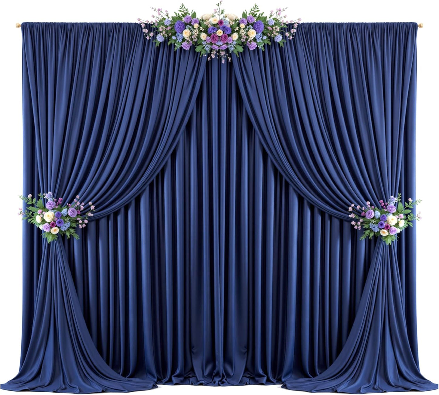 20ft x 10ft Navy Blue Backdrop Curtains for Stunning Events