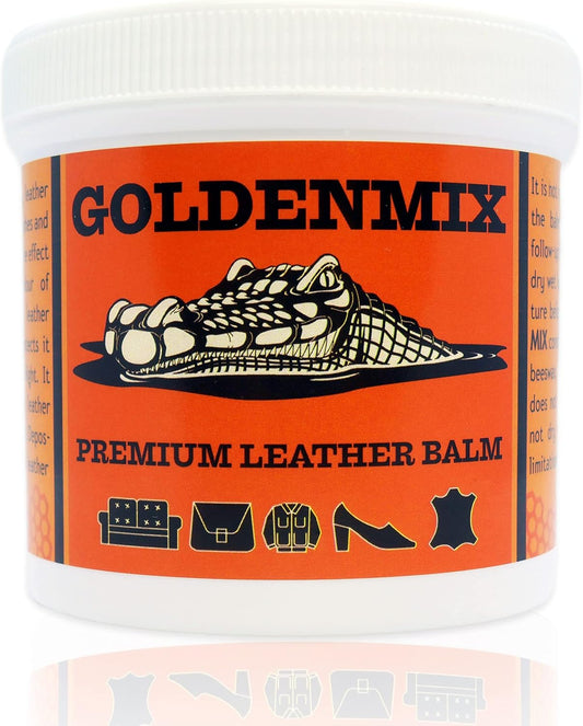 GOLDENMIX Beeswax Leather Care Balm - 5-in-1 Protector