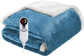 Electric Heated Blanket Throw 50x60 - Soft Flannel, Fast Heating