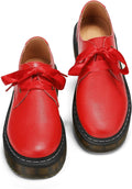 Women Lace-up Platform Chunky Loafers - Classic Oxford Work Shoe