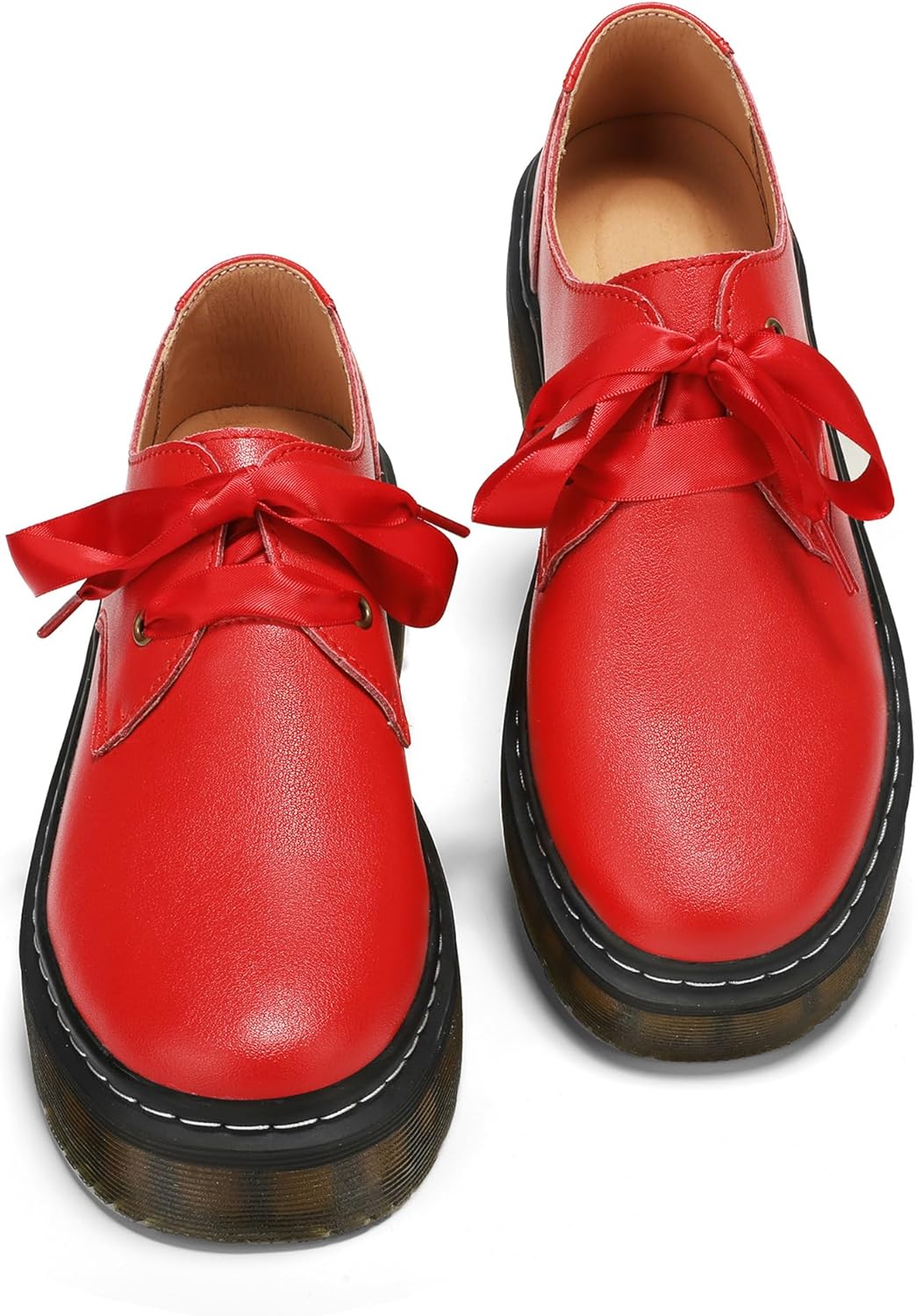 Women Lace-up Platform Chunky Loafers for Business and Casual Wear