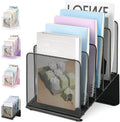 LEKETREE Desk File Organizer - 5-Section Vertical Rack for Home Office Storage