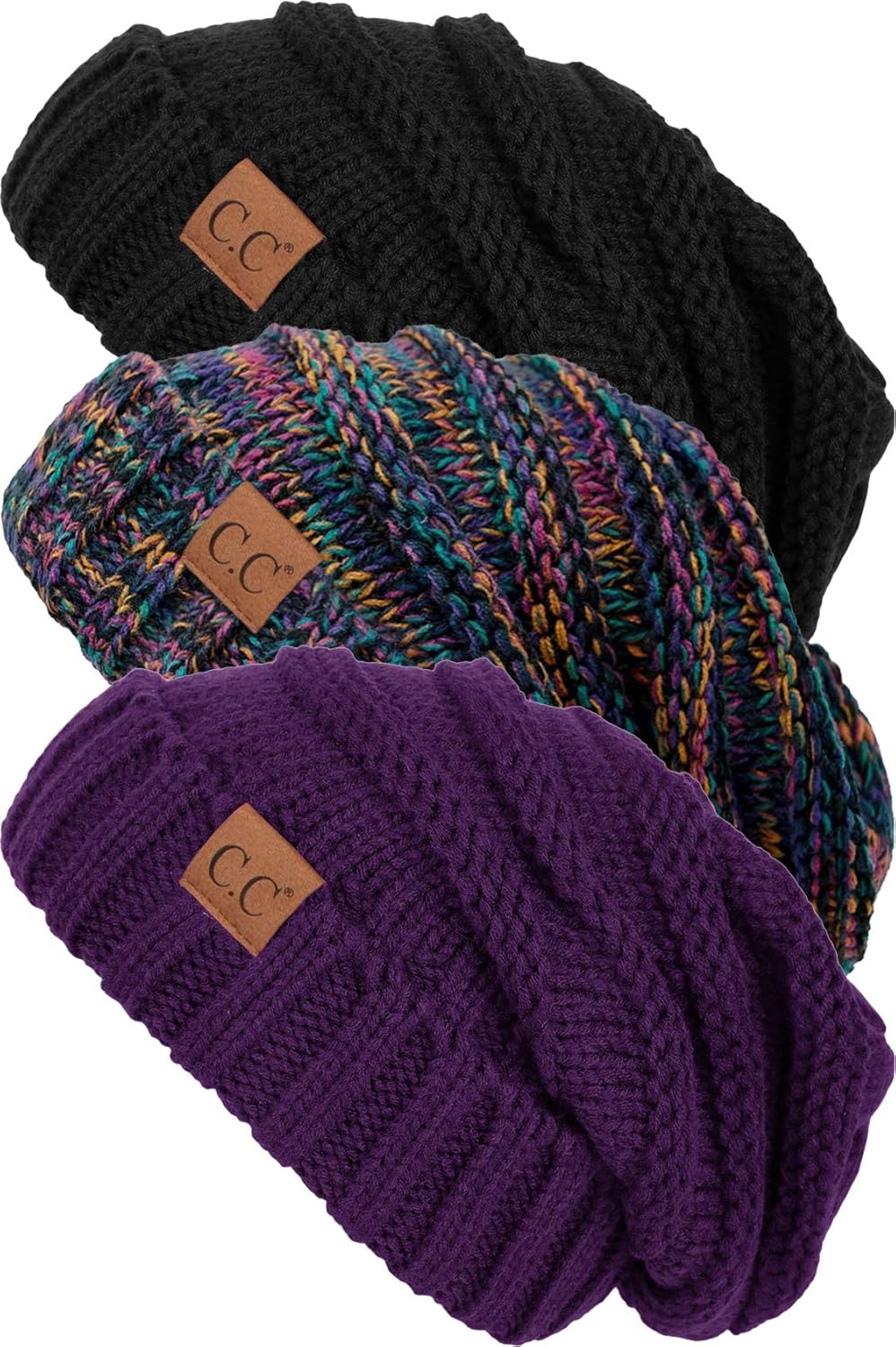 Funky Junque Slouchy Beanie for Women - Warm Winter Hat