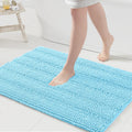 Chenille Striped Bathroom Rugs by Grandaily - Soft and Absorbent