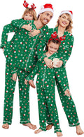 Ekouaer Family Christmas Matching Pajamas - Soft Button-Down Set