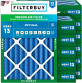Filterbuy 24x25x4 Air Filter MERV 13 - Health Defense 12-Pack