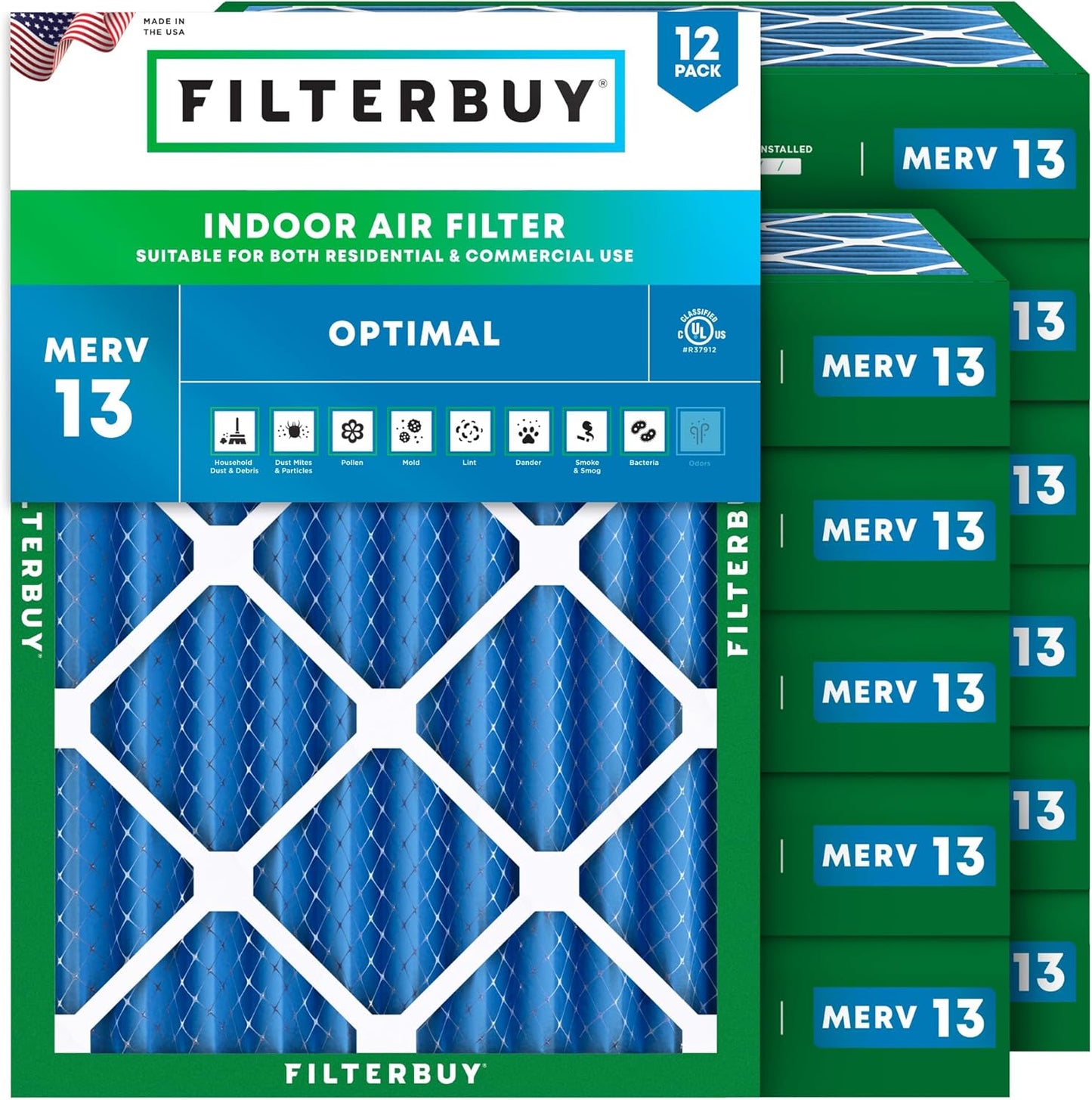 Filterbuy 24x25x4 Air Filter MERV 13 for Healthy Living