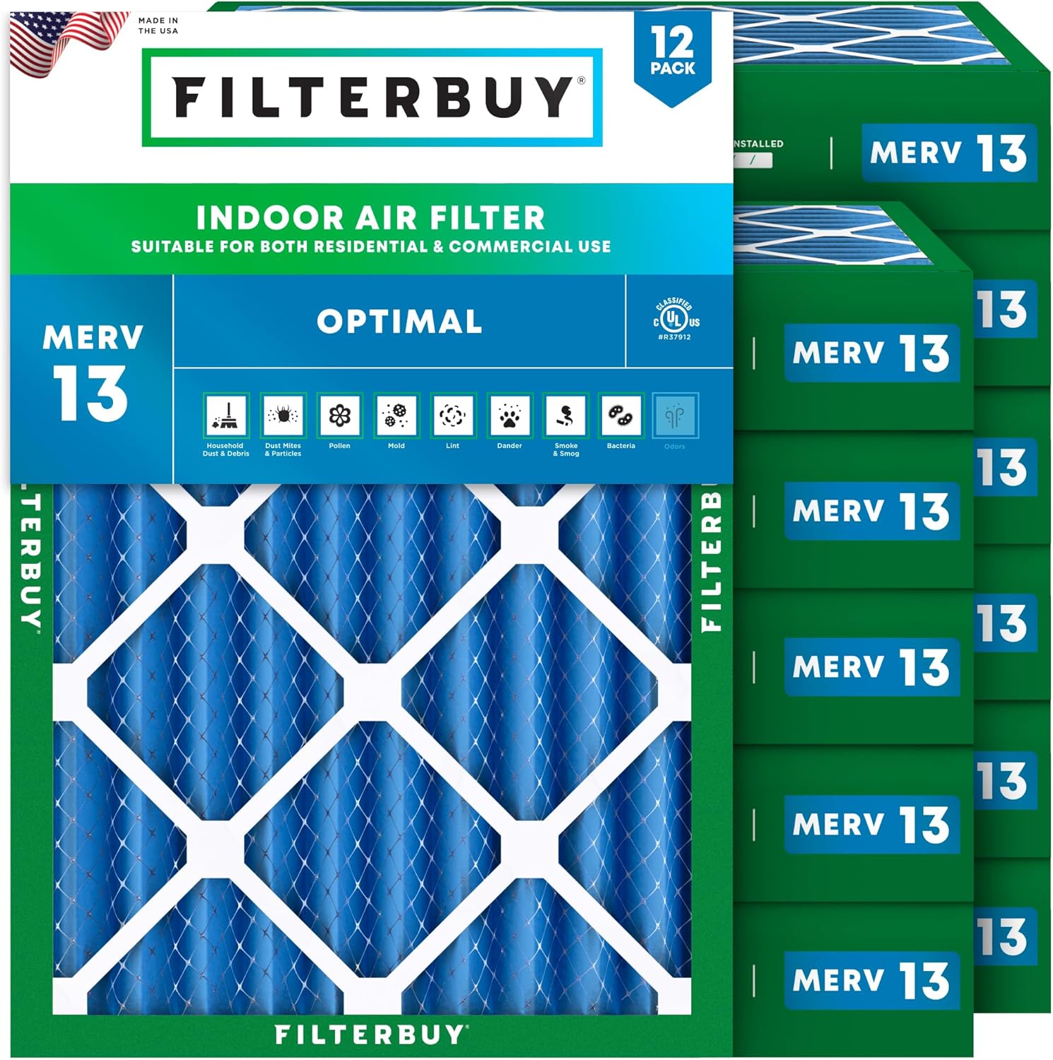 Filterbuy 24x25x4 Air Filter MERV 13 for Healthy Living
