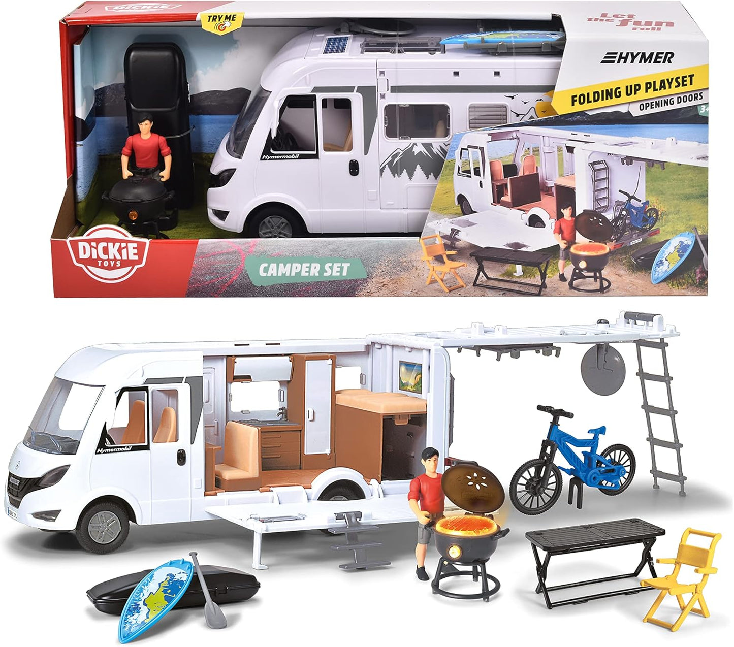 Camper Playset by Dickie Toys - Fun Toy Vehicle with Lights
