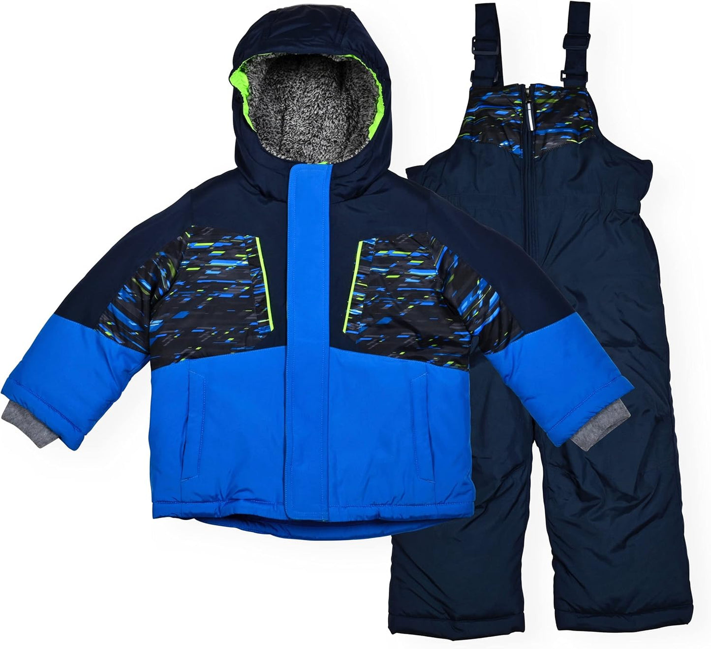 Arctic Quest Boys Ski Jacket and Snowbib Snowsuit Set for Kids