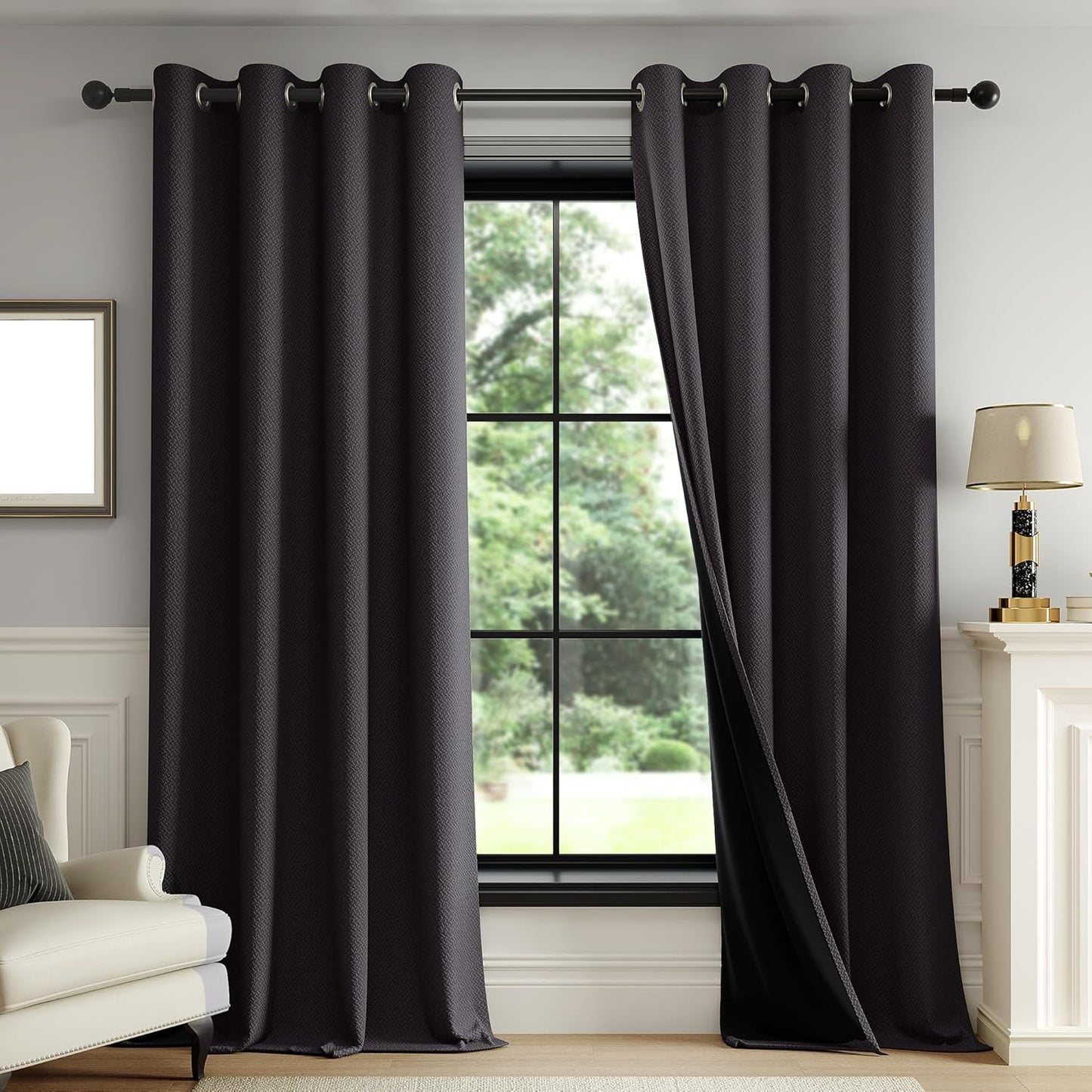 100% Blackout Curtains for Bedroom - Thermal Insulated Drapes