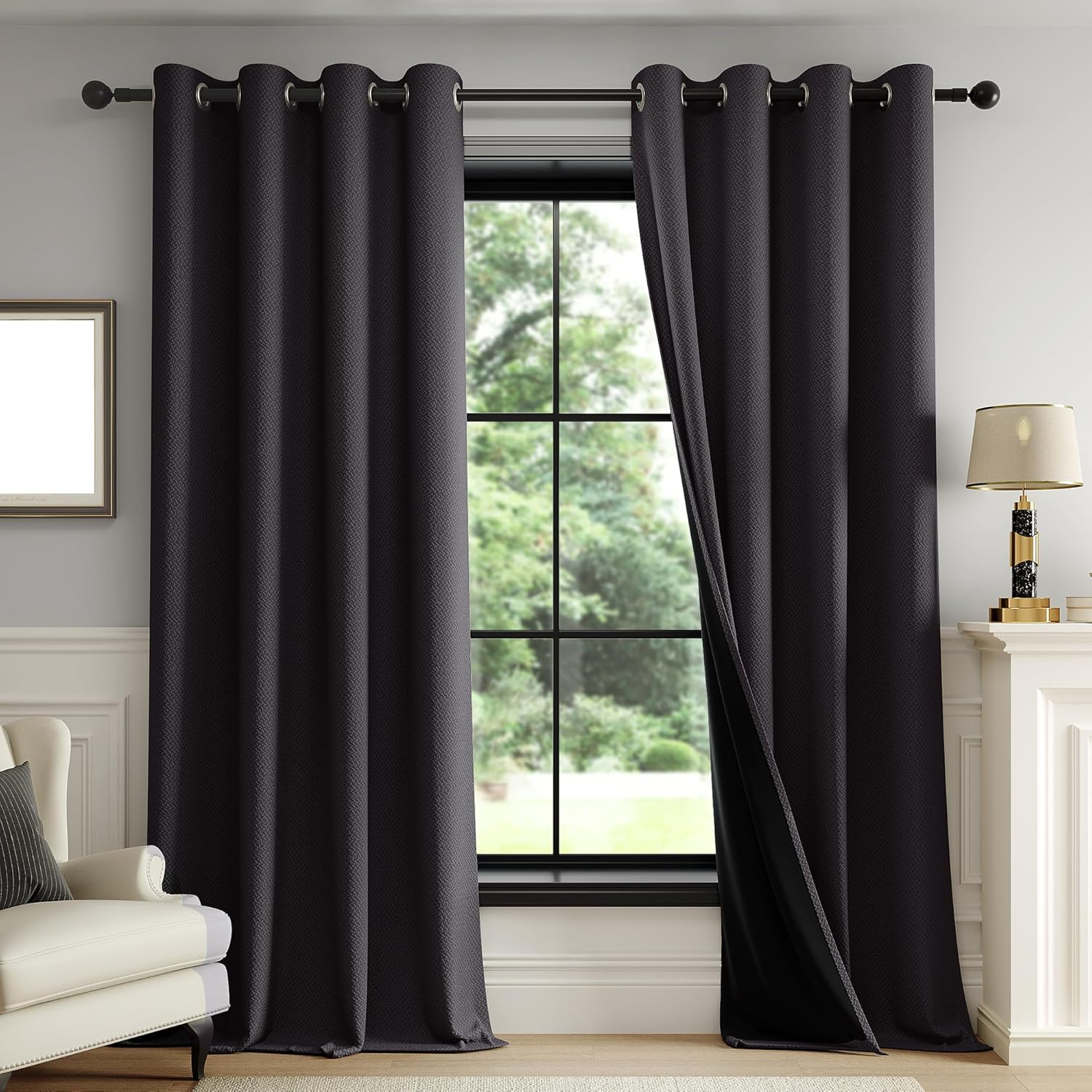100% Blackout Curtains for Bedroom - Thermal Insulated Drapes