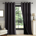 100% Blackout Curtains 96 in Long Panels - Room Darkening Thermal