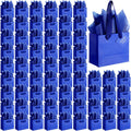 Royal Blue Mini Gift Bags 50 Pcs with Tissue Paper - Bulk Party Favors