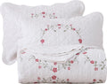 vctops Elegant Floral Embroidered Bedspread Coverlet Set Full/Queen