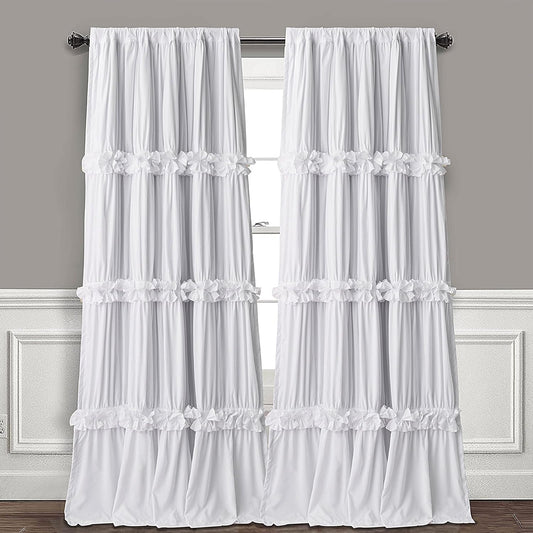 Thermal Insulated Blackout Window Curtains with Butterfly Flowers