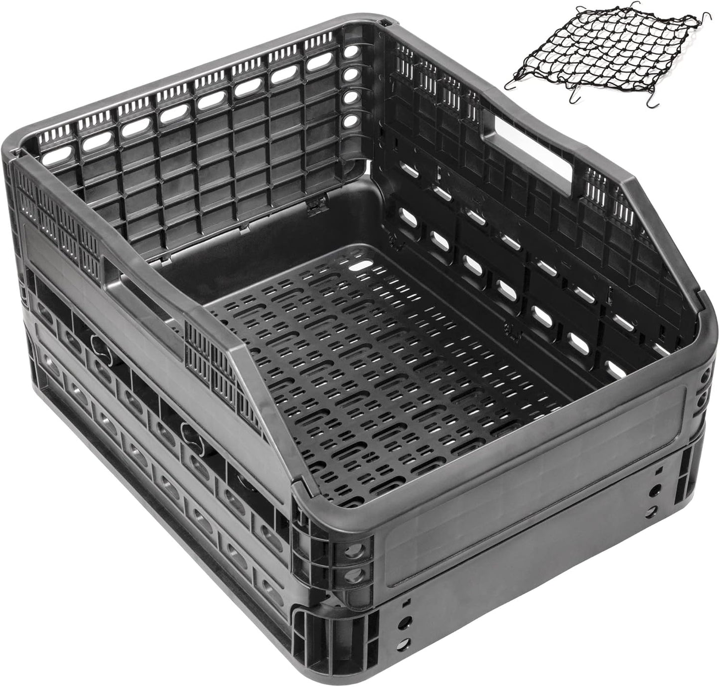 CyclingDeal Foldable Rear Bike Basket for Easy Storage & Safety