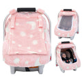 Car Seat Cover Baby Glow in The Dark - Cozy Fleece Canopy