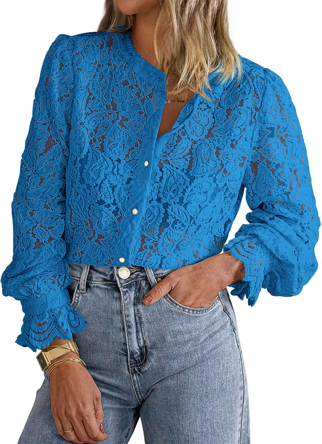 PRETTYGARDEN Women's Dressy Casual Lace Blouse for All Occasions