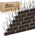 Brown Bird Spikes Pre-Assembled for Pigeons Birds - 24 ft Cover
