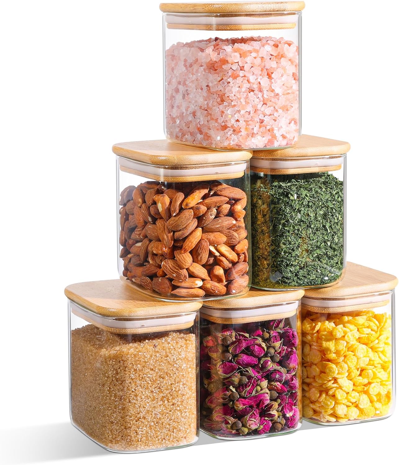 ComSaf 0.7 Qt Rectangle Glass Storage Containers for Food