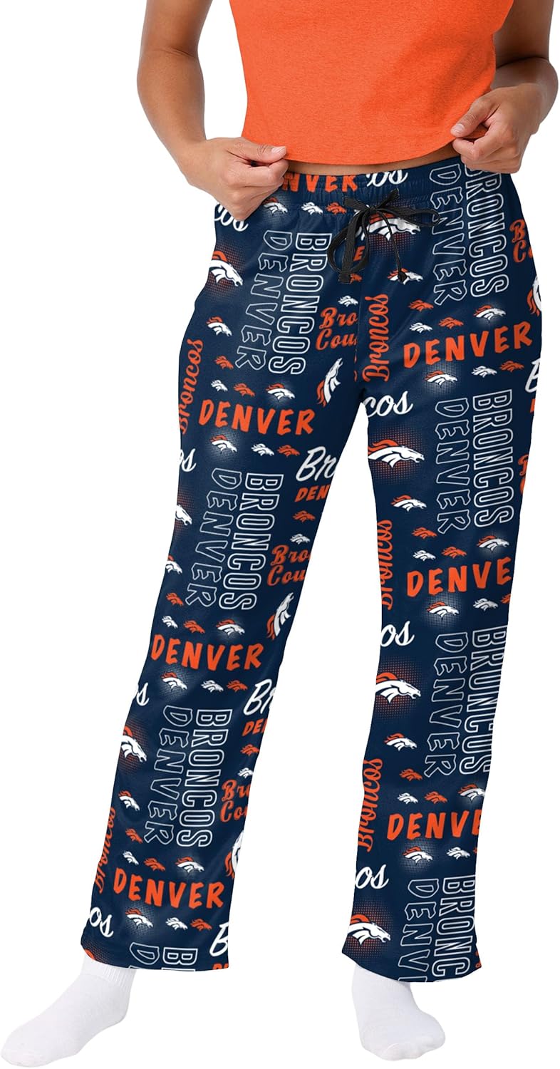 FOCO Women's NFL Team Logo Mini Print Lounge Pants for Comfort