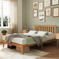 Novilla Queen Bed Frame with Headboard - Solid Wood, No Box Spring
