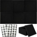 52+1 Pack Acoustic Foam Panels 12 x 12 x 1 - Wedge Sound Dampening