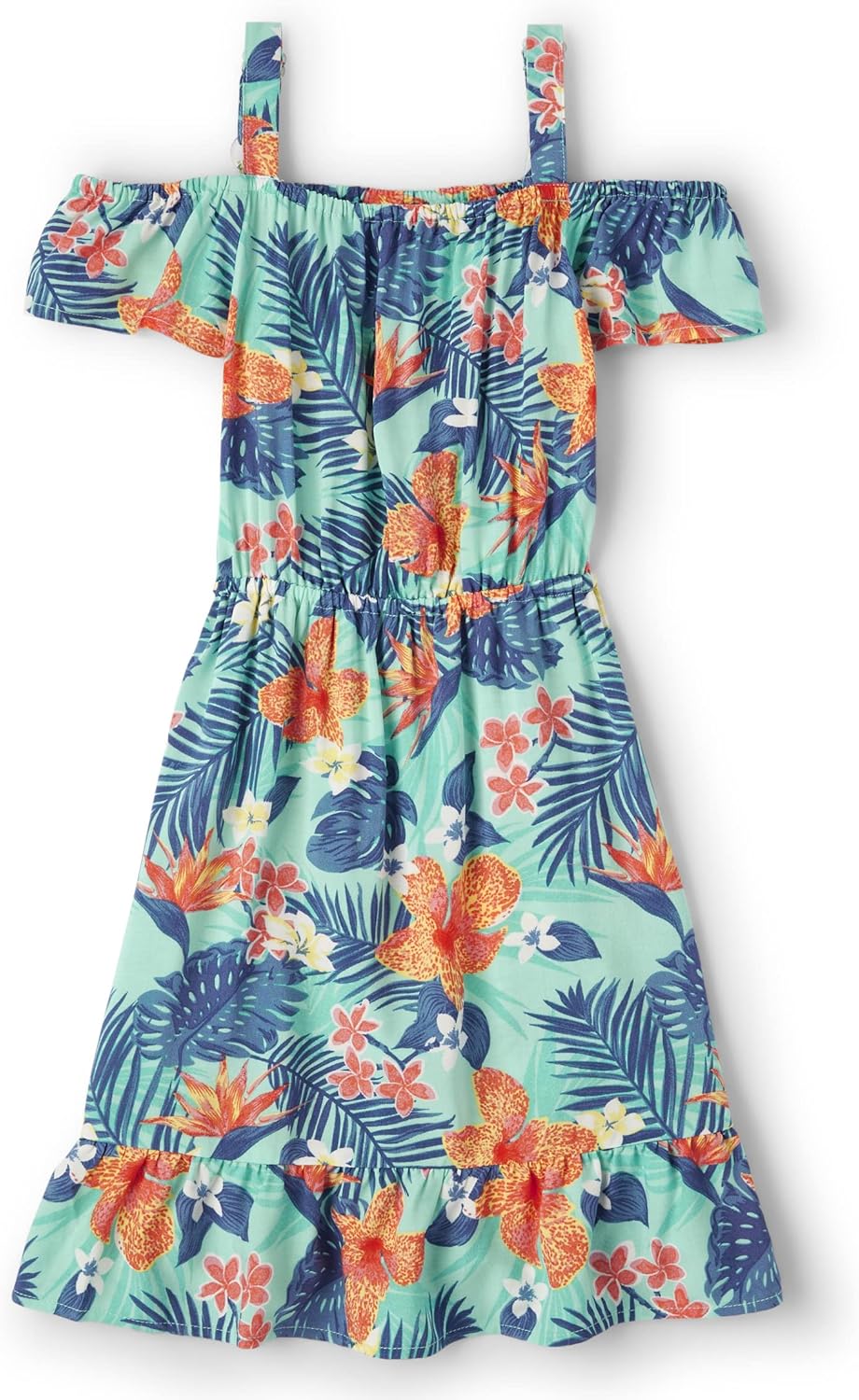 Short Sleeve Fashion Dress for Kids - Adorable Tropical Style