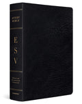 ESV Study Bible Large Print Genuine Leather Black - Readable Study