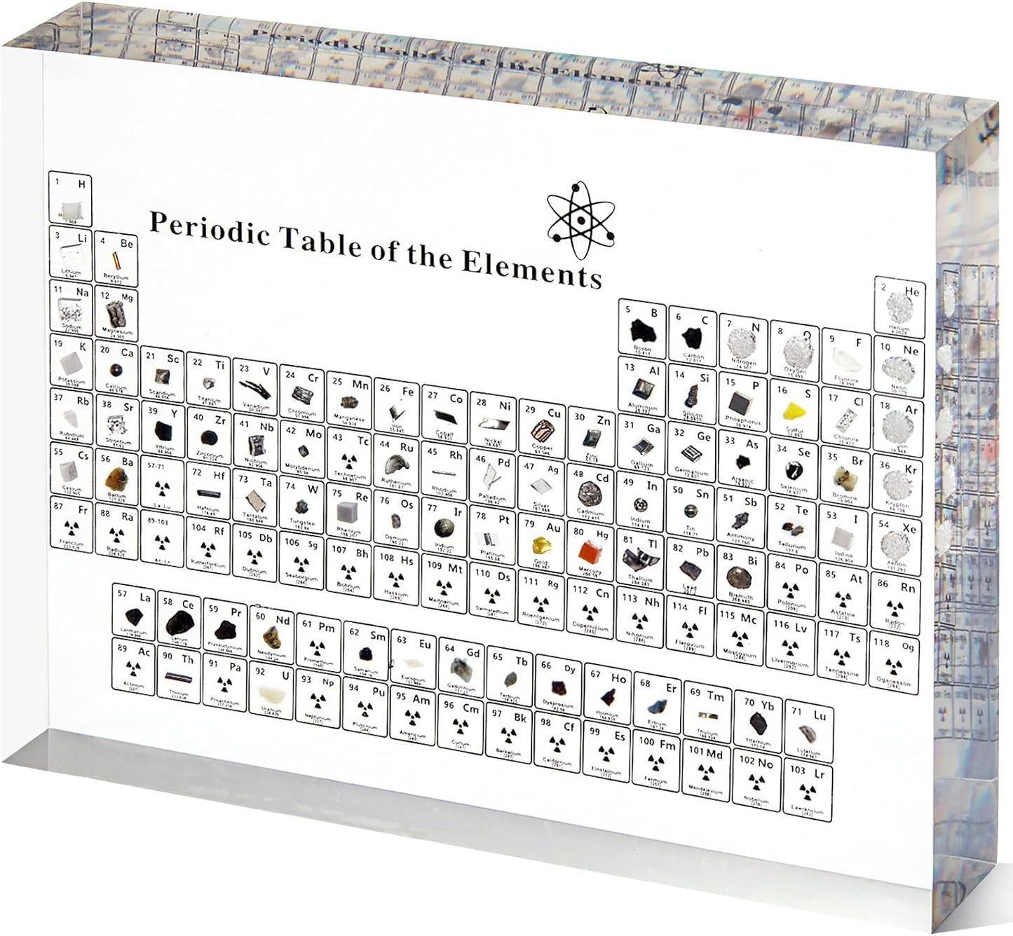 Large Periodic Table Display with Real Elements for Science Lovers