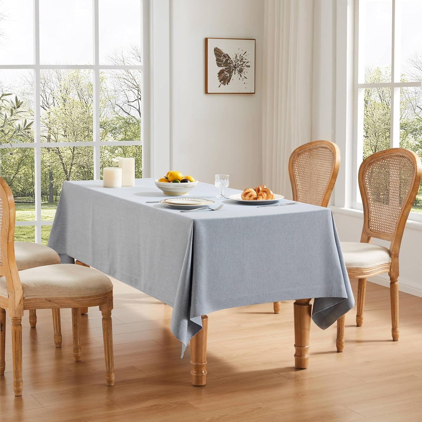 ZeeMart Basic Linen Textured Table Cloth for Elegant Dining