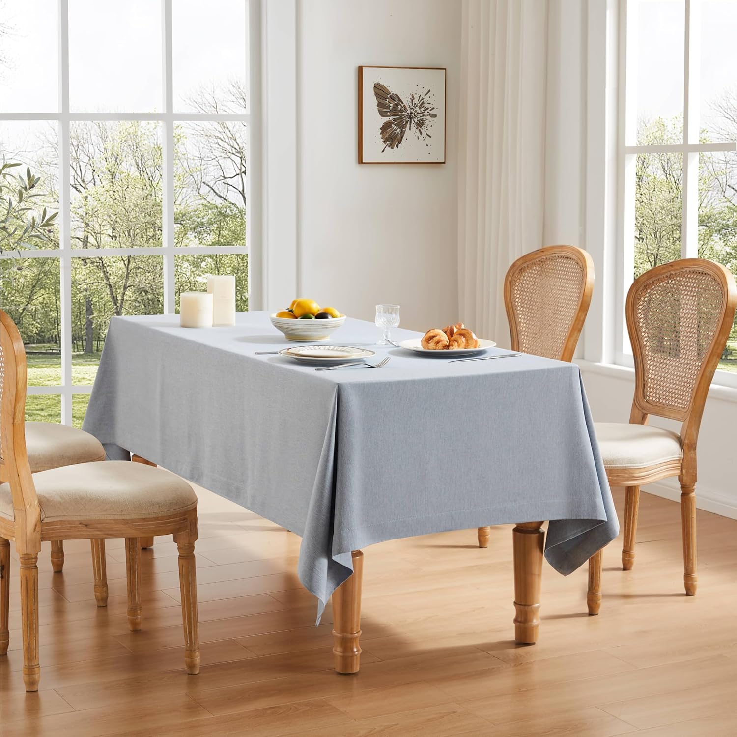 ZeeMart Basic Linen Textured Table Cloth for Elegant Dining