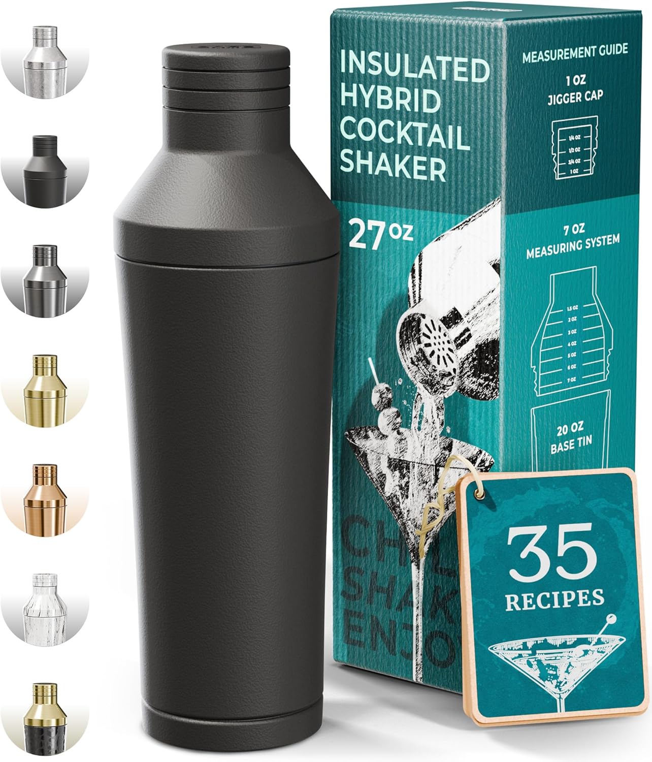 Insulated Cocktail Shaker Set for Home Bar Bartending Fun