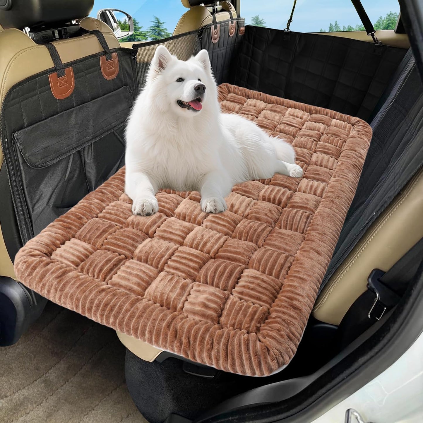 Non-Slip Dog Car Bed Mat for Comfortable Travel in SUVs & Trucks