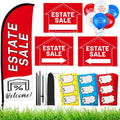Comprehensive Estate Sale Signs Set with Flag, Balloons, and Stickers