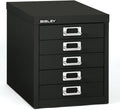 Bisley 5-Drawer Steel MultiDrawer Cabinet - Slim Desktop Storage