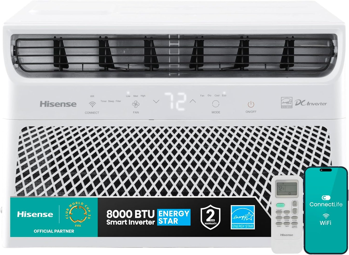 Hisense 8,000 BTU Smart Inverter Window AC for Ultimate Comfort