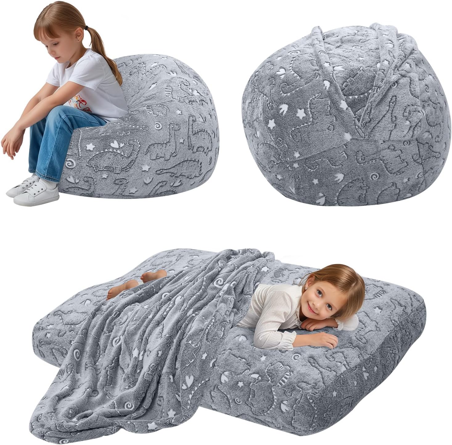 Kids Bean Bag Chair Convertible Bed for Fun and Comfort