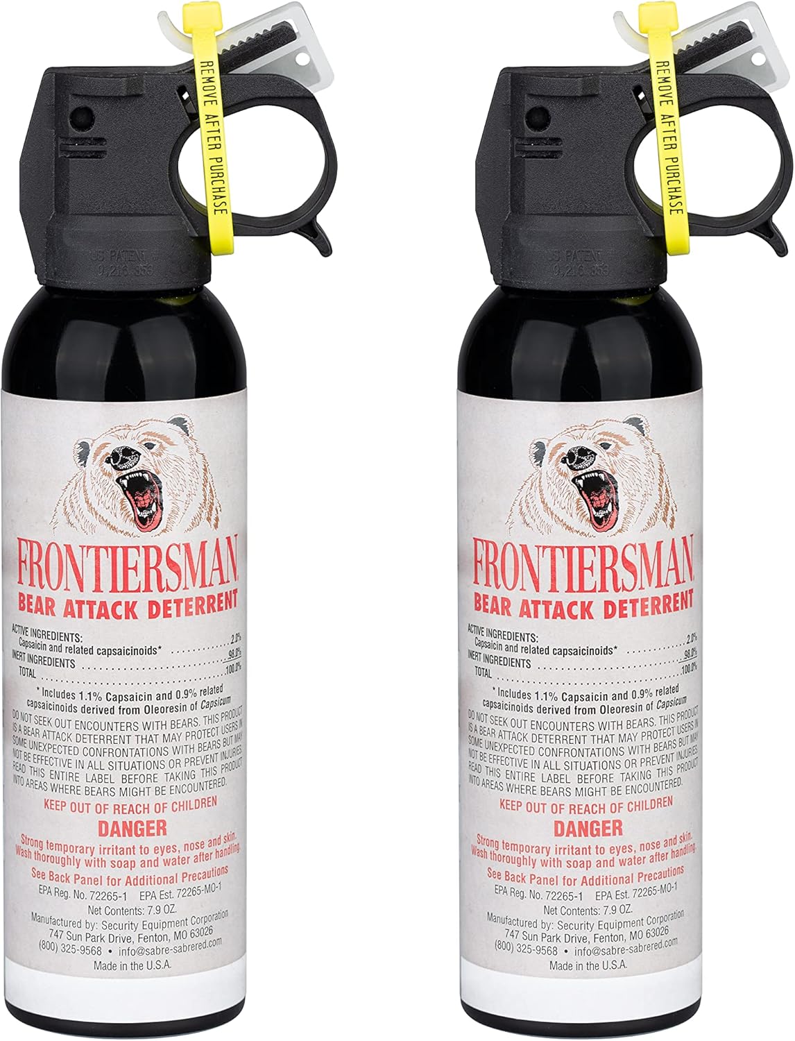 Frontiersman Bear Spray with Maximum Strength for Outdoor Safety