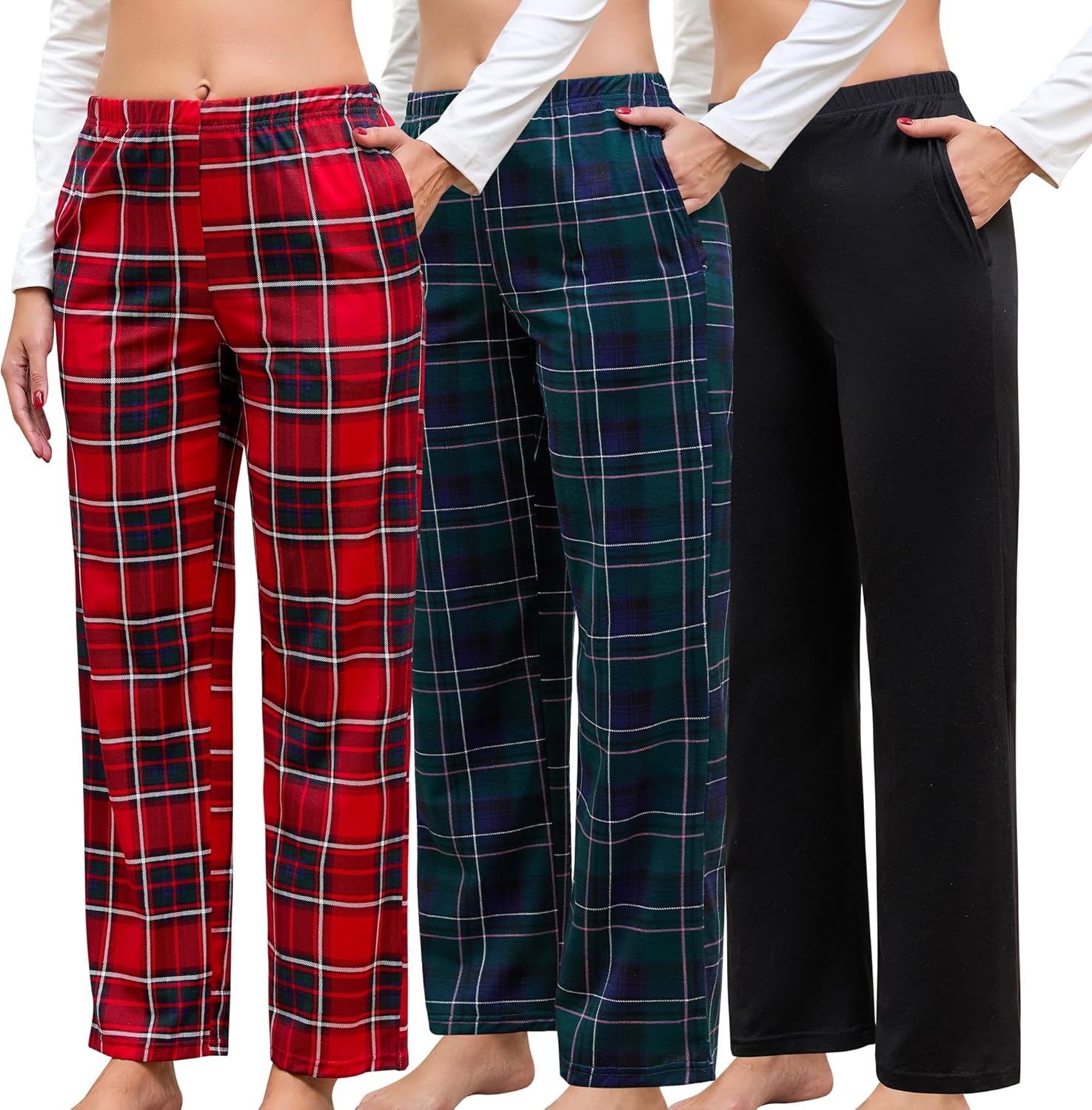 Soft Cotton Lounge Pants for Women - Comfy Pajama Bottoms