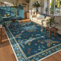 Lahome Insect Print Washable 6x9 Area Rug for Living Room