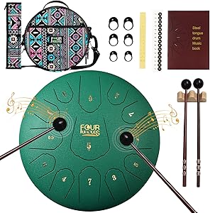 FOUR UNCLES Steel Tongue Drum 12 Inch 13 Notes for Meditation