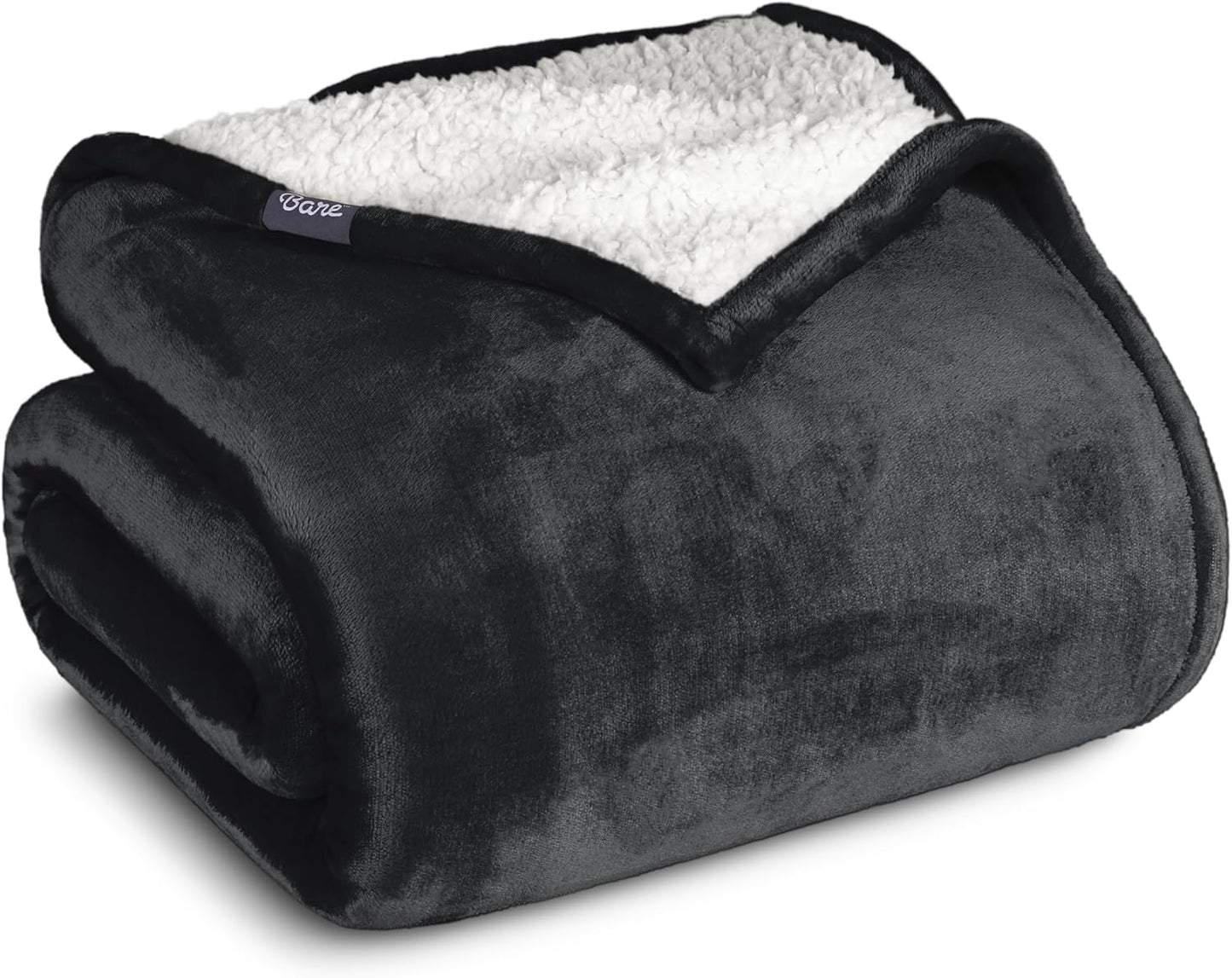 Bare Home Sherpa Fleece Blanket for Full and Queen Beds
