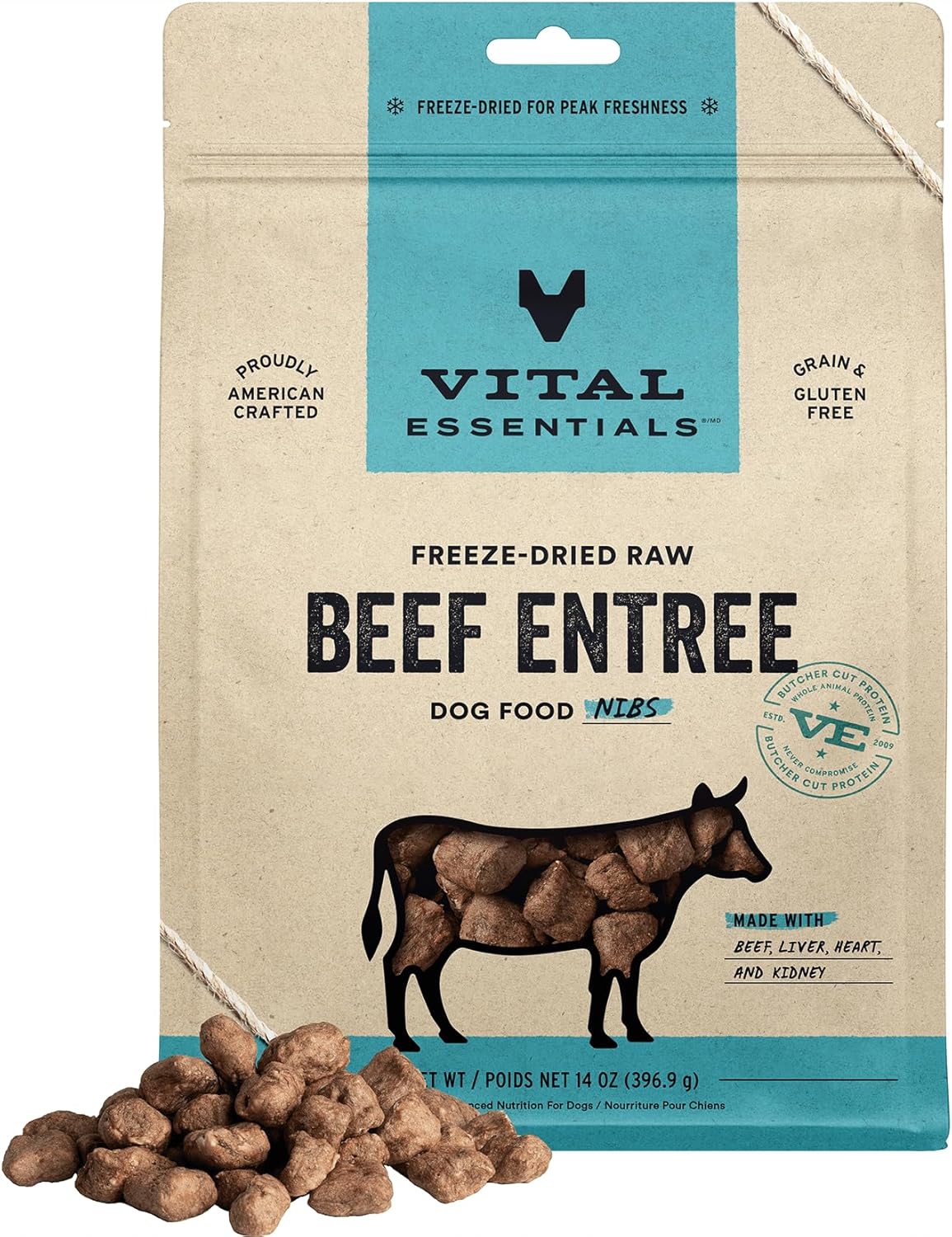 Vital Essentials Beef Nibs: Raw Dog Food Power